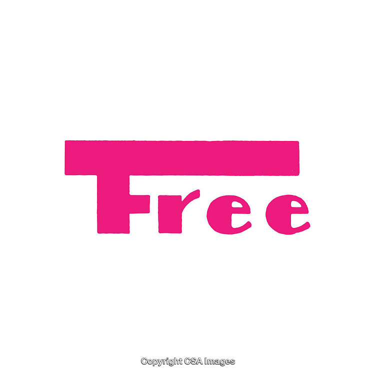 Bold Pink Text Highlight Design with the Word 'Free' in White