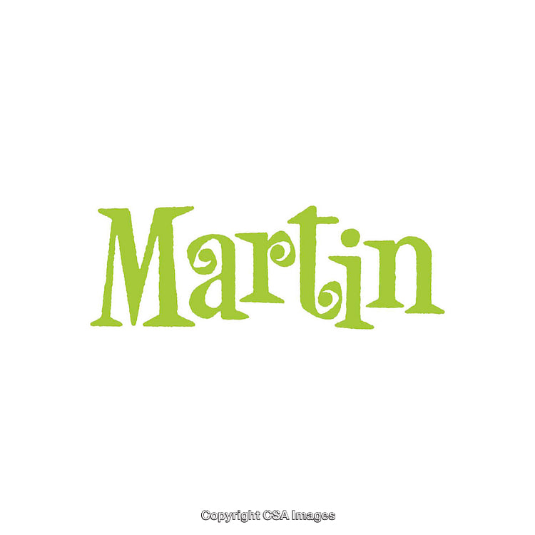 Stylish Green Typeface Featuring the Name Martin in an Artistic Design