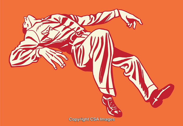 Dynamic Line Art Illustration of a Figure in Abstract Pose