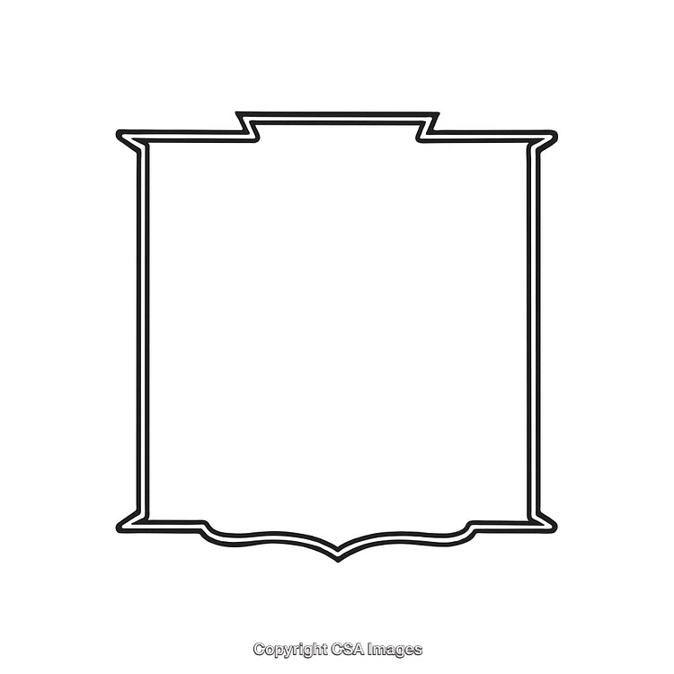 Elegant Black and White Decorative Border with Symmetrical Design