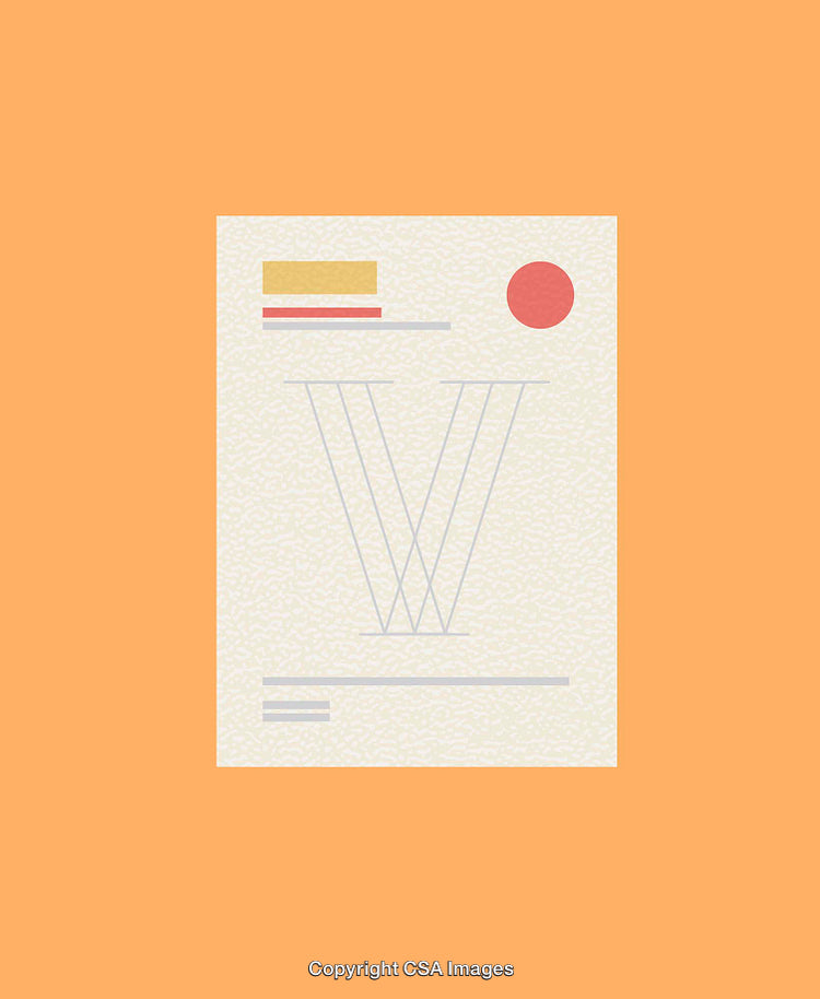 Minimalist Line Art Poster with Lettering on Orange Background