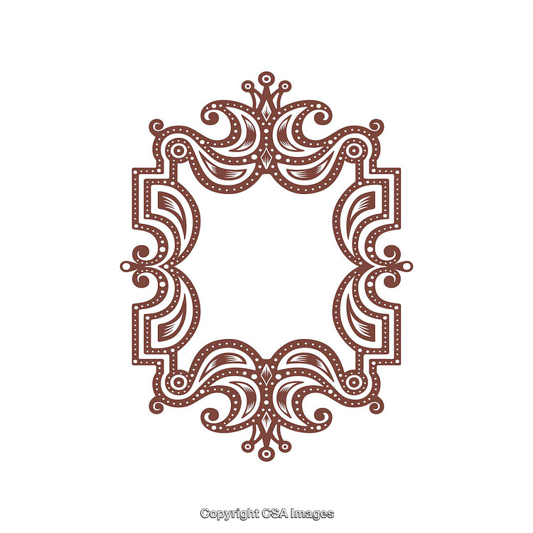 Elegant Ornate Geometric Frame with Intricate Decorative Design