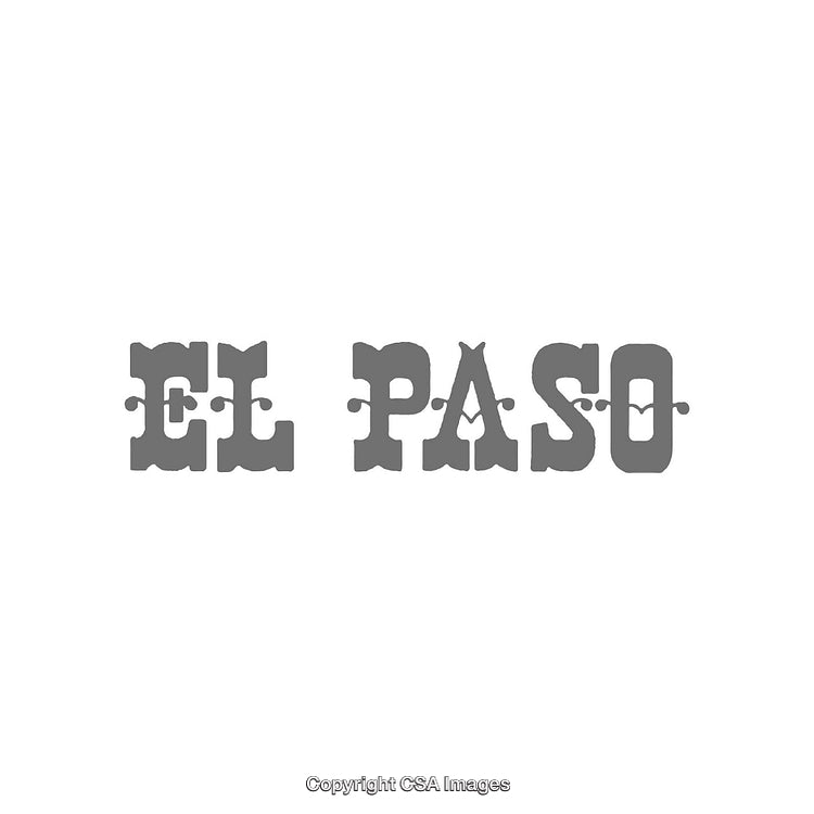 Stylized Typography Design Featuring the Text 'El Paso' in Bold Font