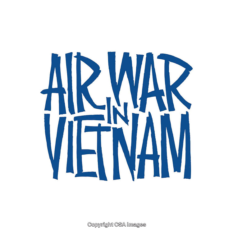 Stylized Blue Typography Representing the Vietnam Air War