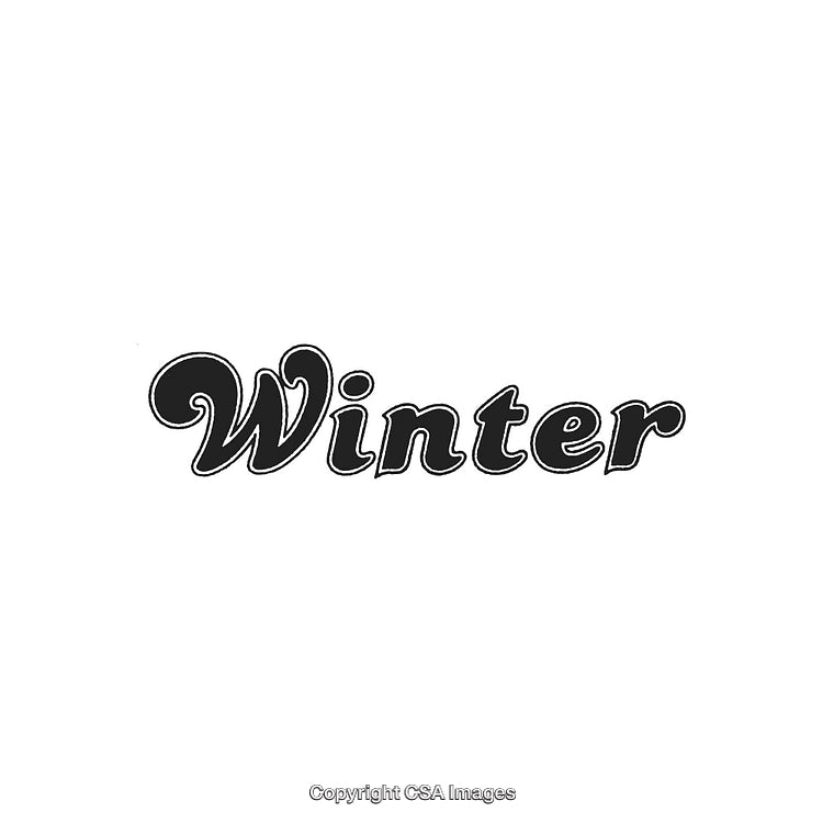 Winter Themed Text Design in Bold Decorative Font Style