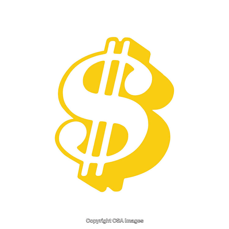 Golden Dollar Sign Illustration Symbolizing Wealth and Financial Concepts
