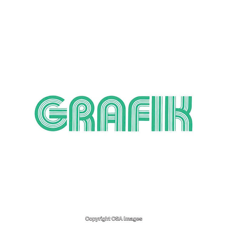 Green Stylized Typography Design with Parallel Geometric Lines