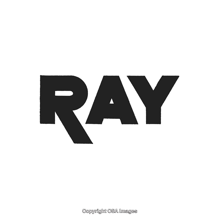 Bold Black Text 'Ray' Logo Design with Clean White Background