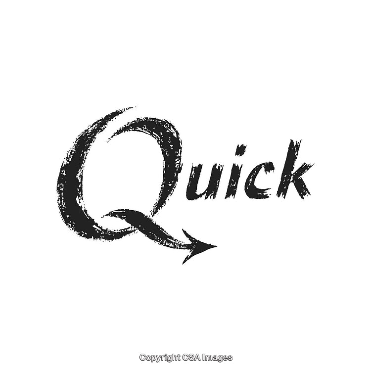 Quick Brushstroke Text Design Emphasizing Speed and Movement