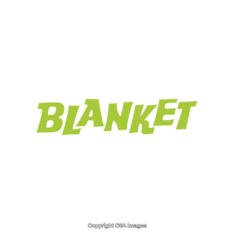 Green Typography Display Featuring the Word Blanket in Bold Letters