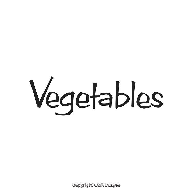 Minimalist Illustration of the Word Vegetables in Artistic Font Style