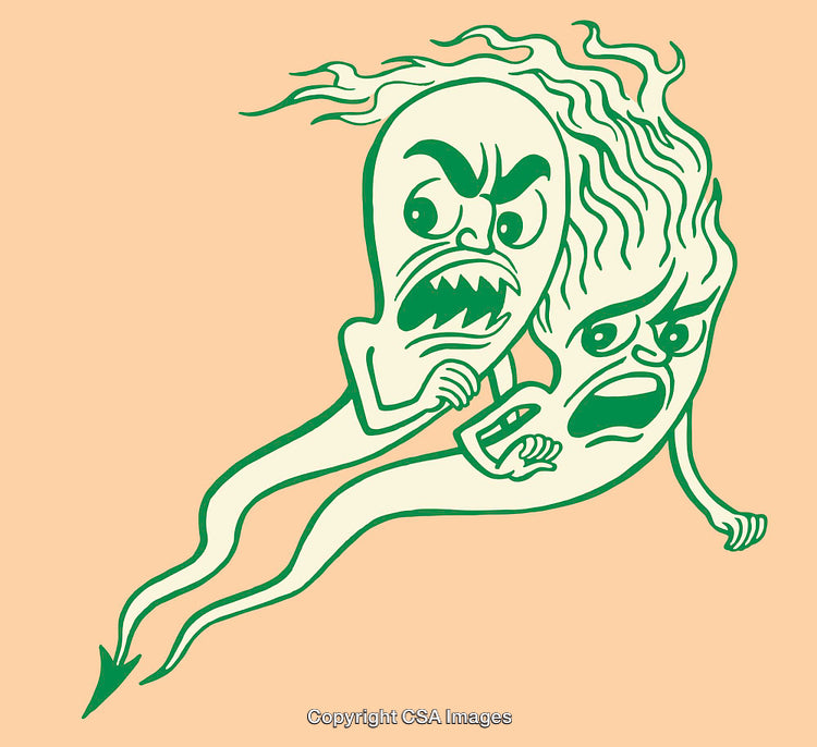 Expressive Green Line Art Illustration of Emotional Faces in a Stylish Style