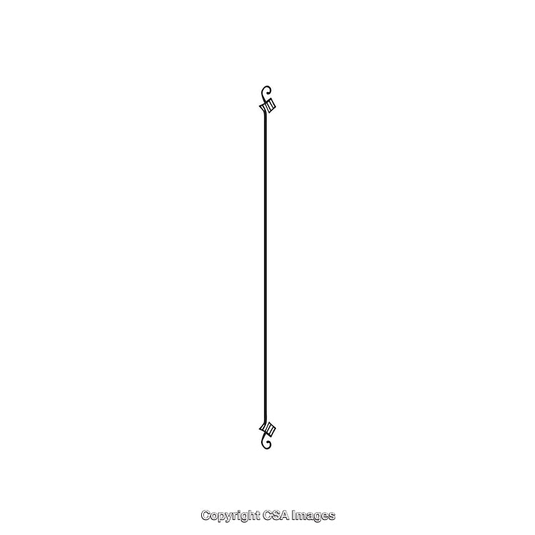 Abstract Thin Black Line Artwork with Decorative Swirls and Design Twists