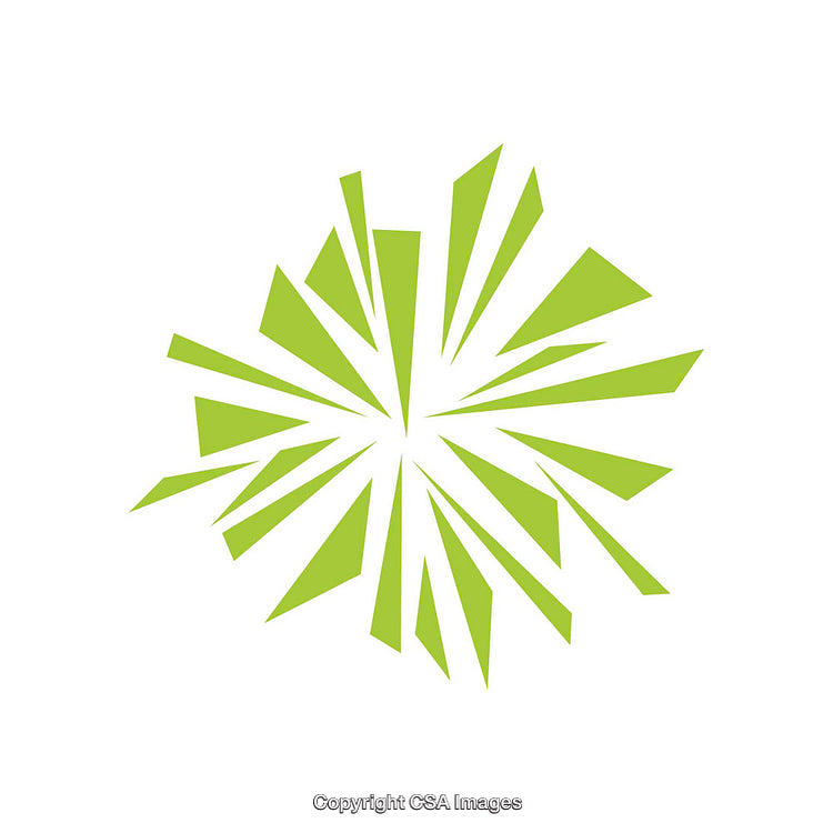 Modern Graphic Design Featuring Green Abstract Geometric Shapes on White Background