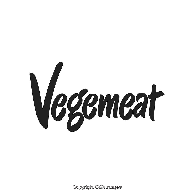 Vegetarian Food Brand Logo With Artistic Cursive Typeface Design