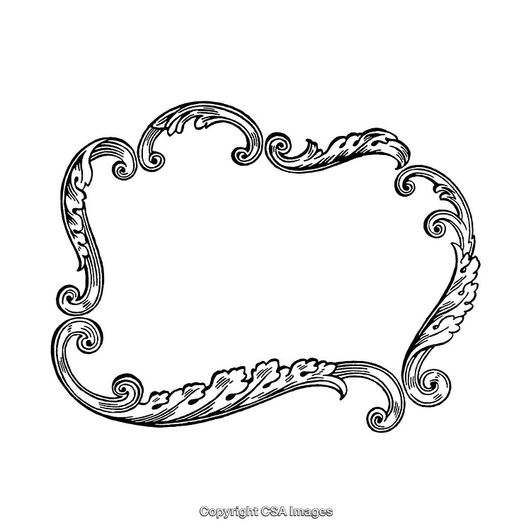 Elegant Decorative Ornamental Frame With Intricate Black and White Border Design