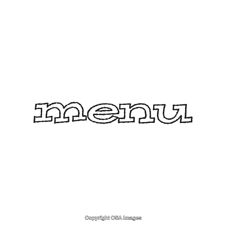 Hand-Drawn Text Logo Design for a Menu Representation