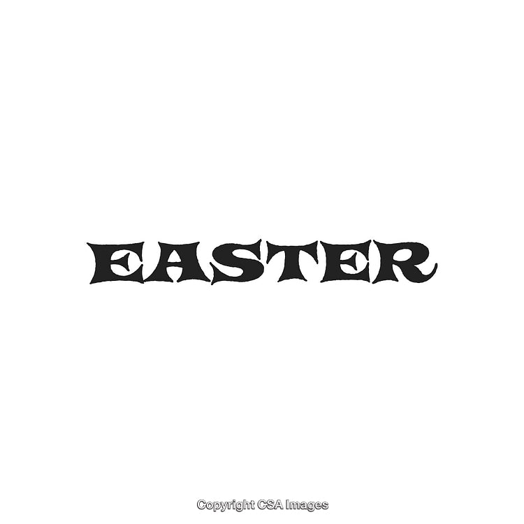 Stylish Typographic Easter Design Featuring Decorative Black Typeface Elements
