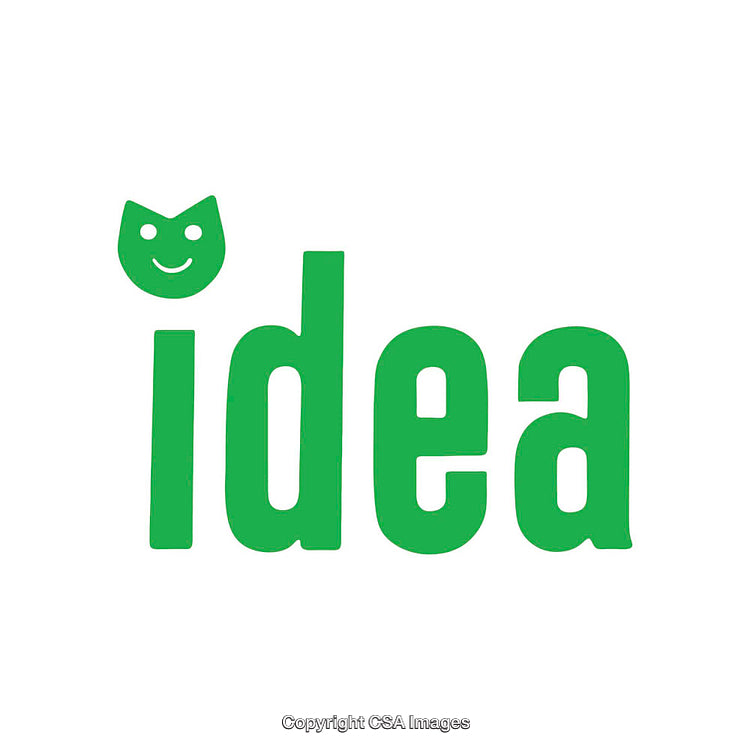 Creative Word Illustration with Smiling Concept in Green Text Design