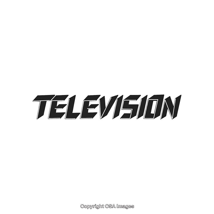 Bold Text Depicting the Word Television in Stylish Black Typeface