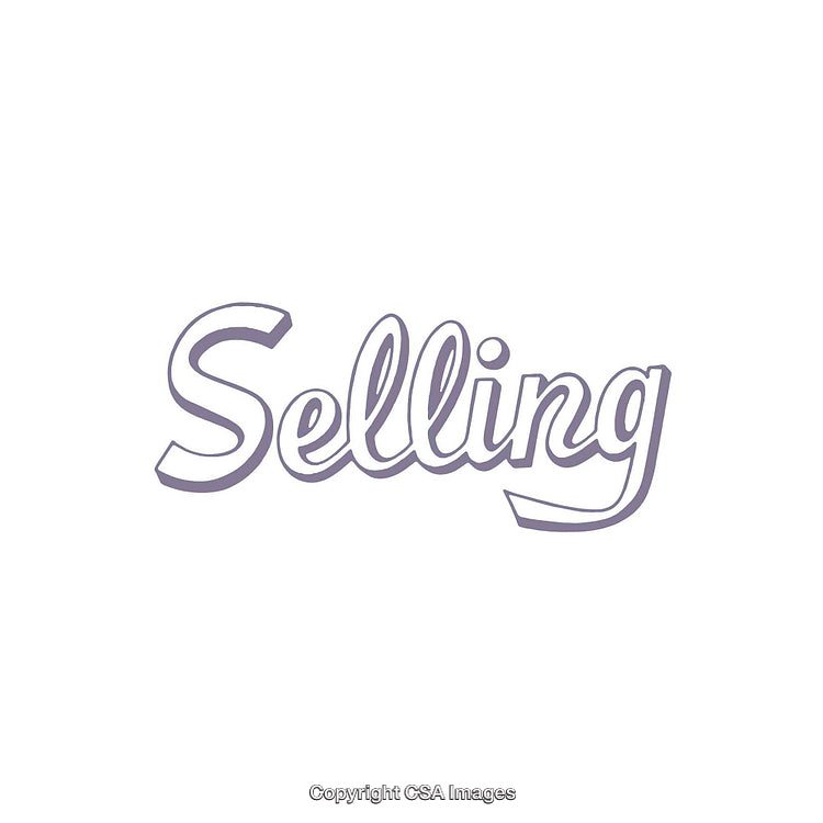 Conceptual Word Graphic with the Term 'Selling' in Stylized Typography