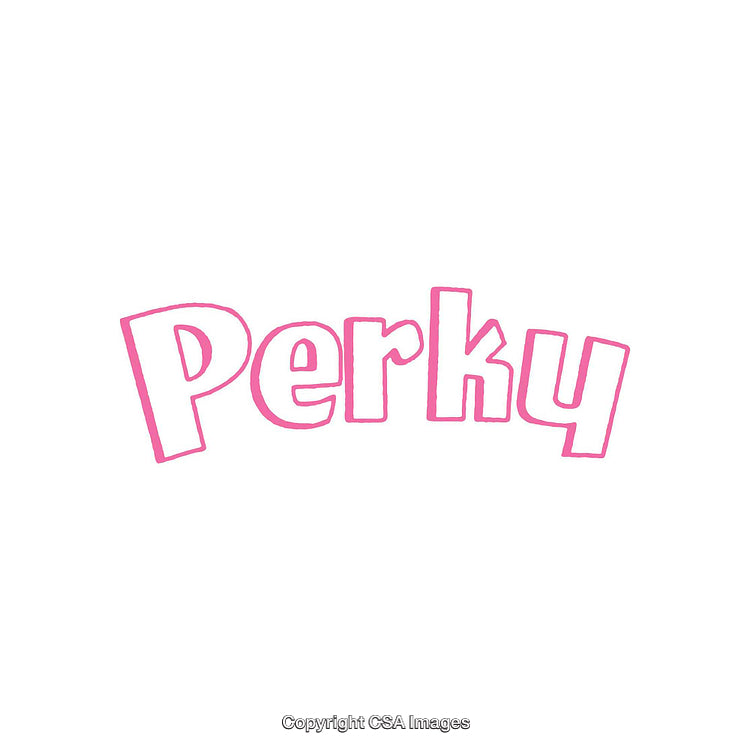 Pink Hand-Lettered Perky Typography on White Background