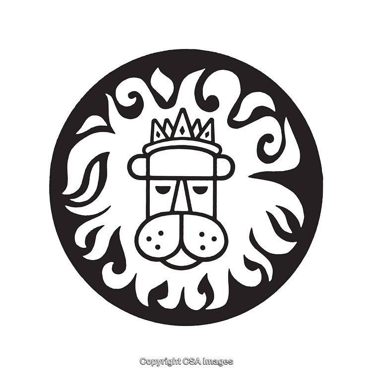 Minimalist Black And White Line Art of a Lion Emblem Design