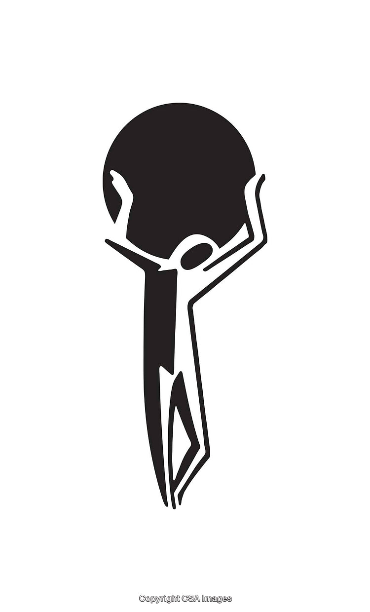 Minimalist Black and White Symbol of Perseverance and Strength Icon