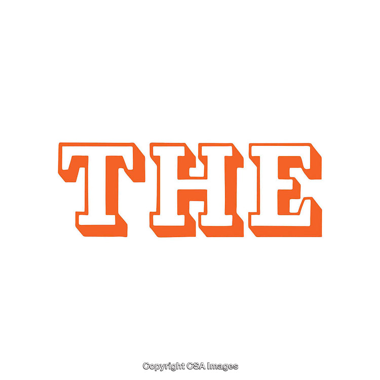 Bold Typographic Artwork Featuring Orange Text on Minimalist White Background