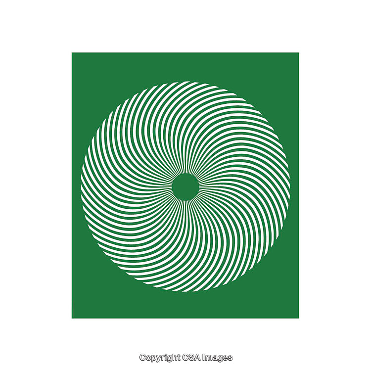 Abstract White Spiral Shape on a Green Background Minimalist Design