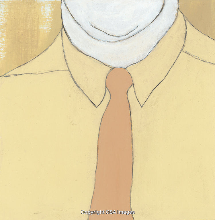 Man Wearing a Necktie
