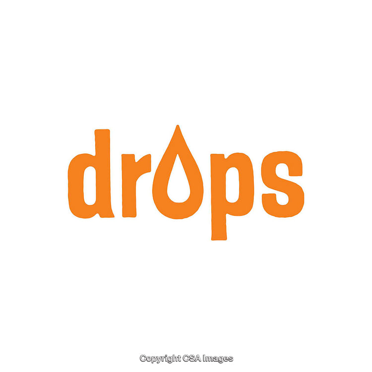 Stylized Text Logo Featuring Orange Drop-Inspired Lettering Design