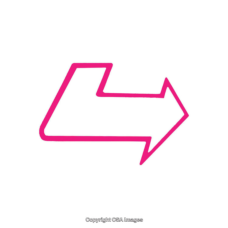Bold Pink Directional Arrow Simple Design with Geometric Style