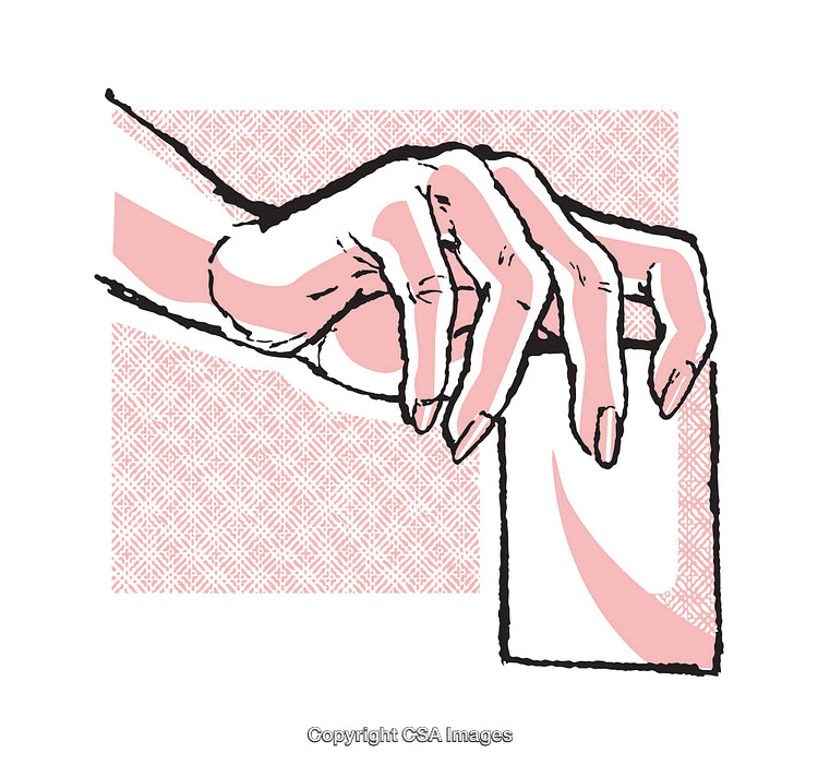 Abstract Illustration of Hand Holding Card Design in Modern Style