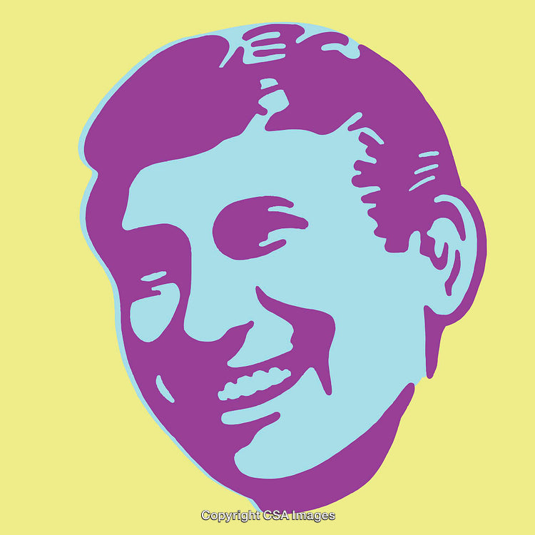 Vibrant Line Art Portrait Representing Joy and Expression in Pop Art Style