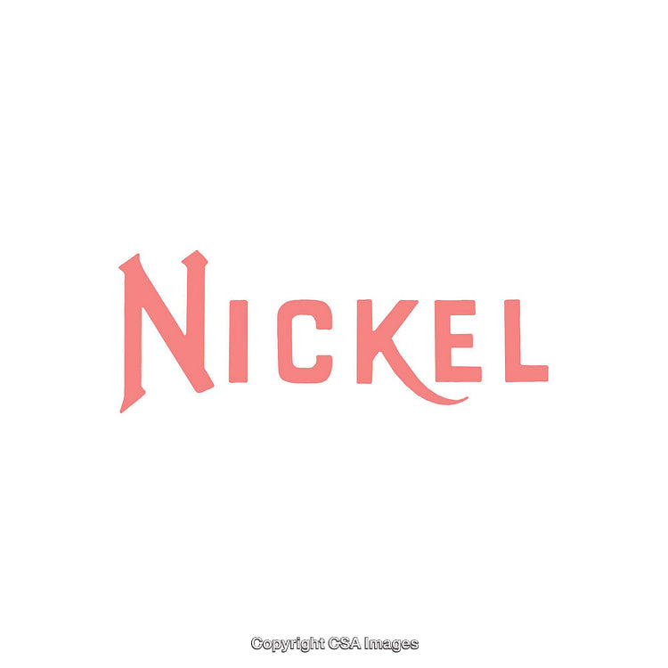 Stylized Minimalist Text Design with the Word Nickel in Bold Lettering