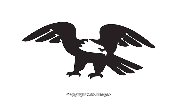 Black and White Silhouette of A Unique Symbolic Figure or Creature