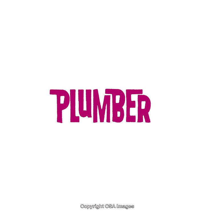 Bold Typography of the Word 'Plumber' in Vibrant Magenta Letters