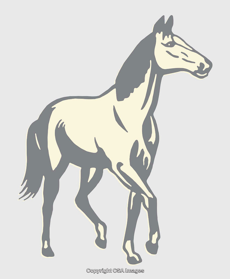 Elegant Line Art Illustration of a Horse in Motion
