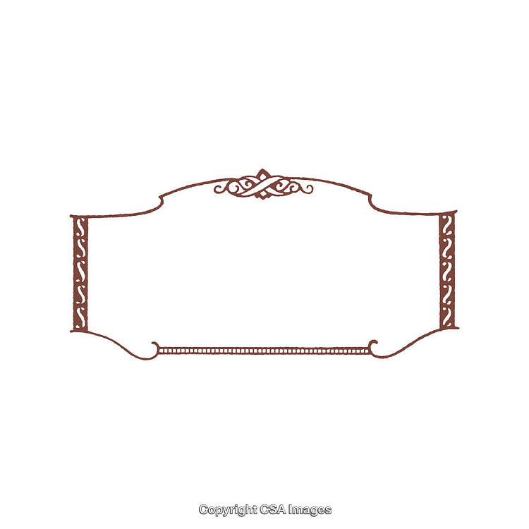Elegant Ornamental Frame with Decorative Accents for Invitations or Designs