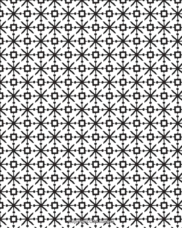 Black and White Abstract Pattern With Geometric Shapes and Symmetry