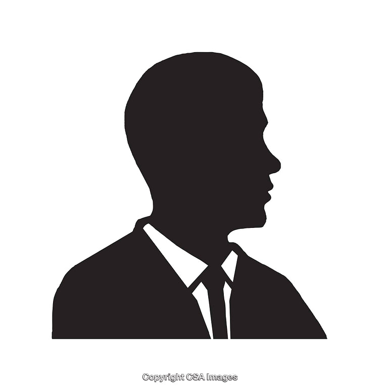 Silhouette of a Business Professional in Profile View