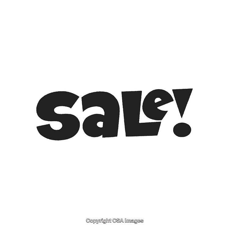 Bold Black Text Depicting the Word Sale With an Exclamation Point