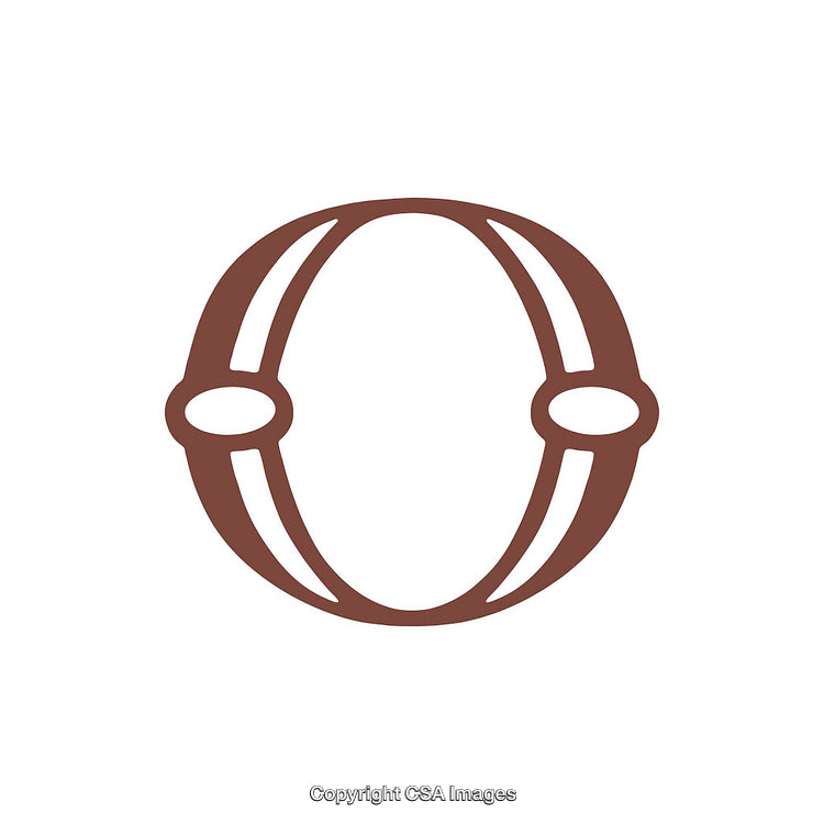 Minimalistic Illustration Depicting the Letter O in Brown Design
