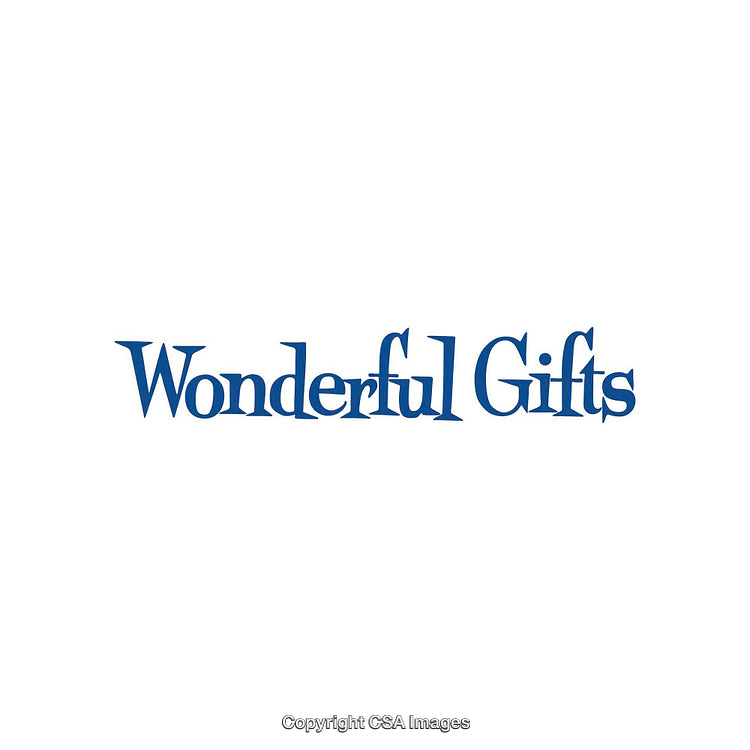 Minimalist Typography Design with the Words 'Wonderful Gifts' in Blue Font