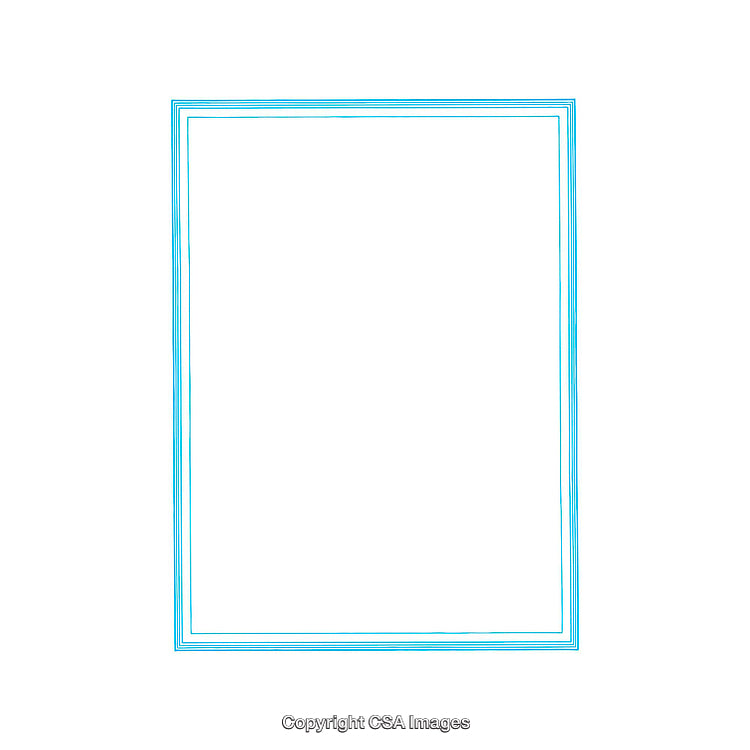 Blue Minimalist Decorative Frame on a White Background
