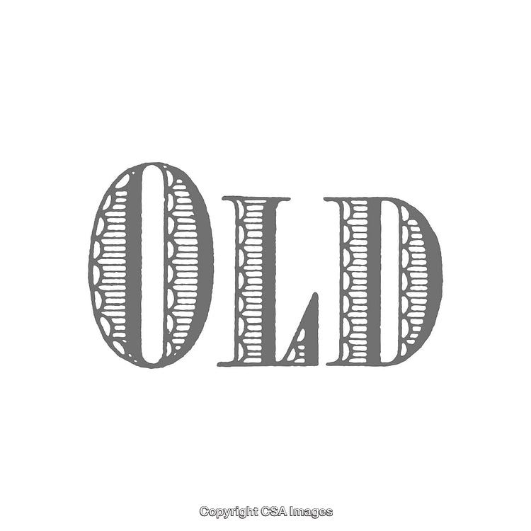Vintage Ornate Typography Featuring the Word 'Old' in Decorative Font