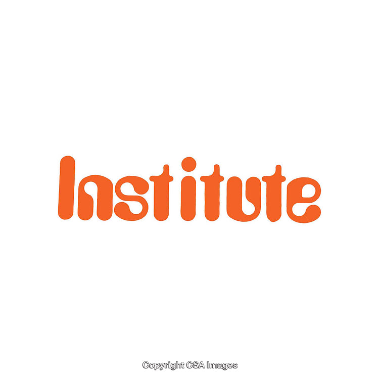 Creative Orange Typography Displaying 'Institute' in Unique Rounded Design