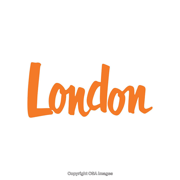Stylized Text Design Featuring the Word London in Vibrant Orange Color