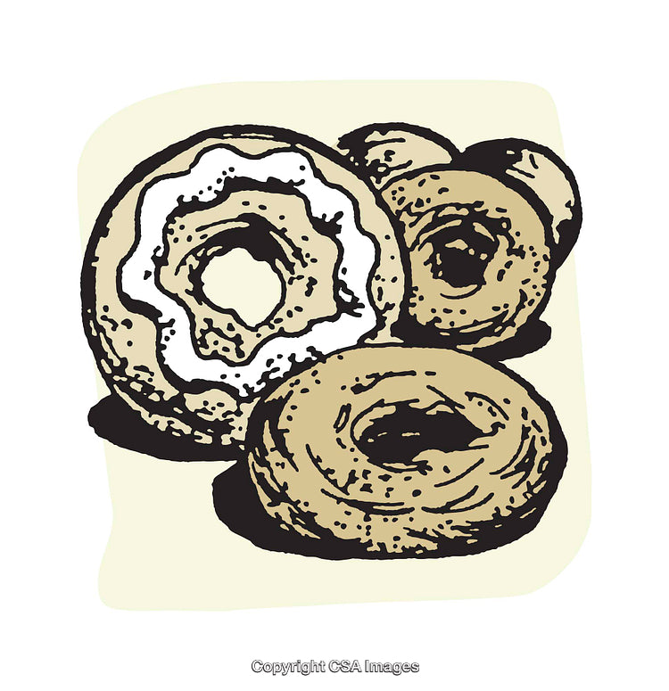 Illustrative Depiction of Donuts With Different Textures and Styles